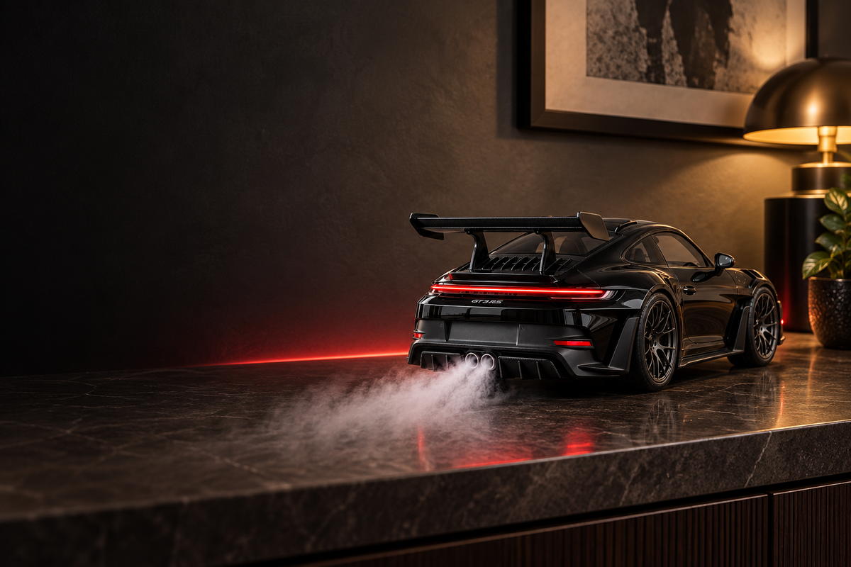 Tarmac Atelier — automotive model humidifier editorial banner
